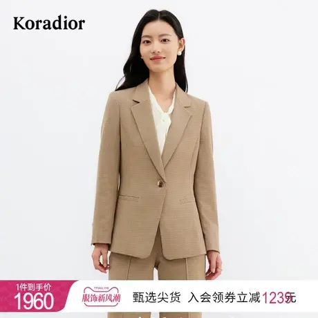 珂莱蒂尔女装2024年春季新款英伦风西装外套女职场职业上衣女图片
