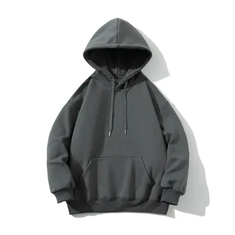 2023年新款秋季套头外套连帽卫衣男士纯色百搭帽衫宽松春装上衣服商品大图