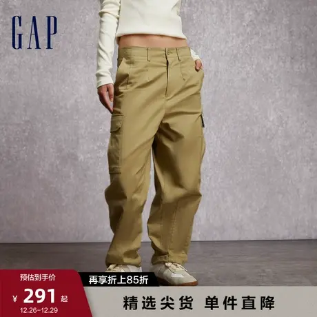 Gap女装早春高腰锥形宽松廓形工装裤时尚高级户外休闲裤841528商品大图