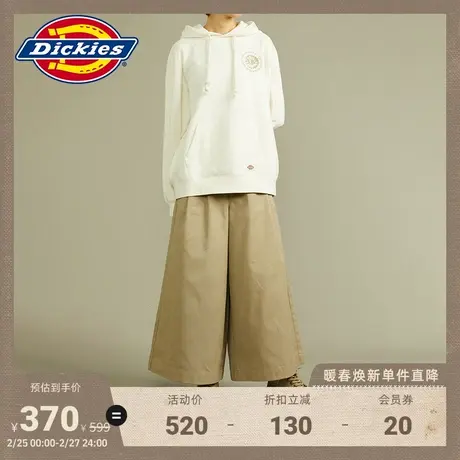 Dickies 春夏工装女式休闲阔腿裤 背后松紧宽松商品大图