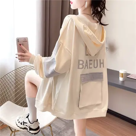 卫衣女春秋季韩版宽松bf慵懒风ins薄款设计感小众早秋百搭外套潮图片