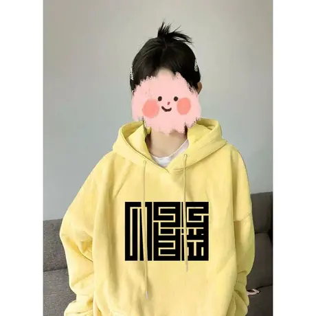 美式连帽设计感印花卫衣女春秋薄款宽松慵懒风早秋季上衣外套潮牌图片