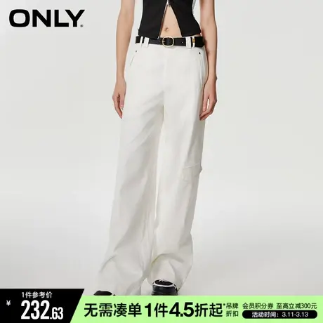ONLY秋季复古宽松显瘦阔腿辣妹工装裤休闲裤女|123214008商品大图