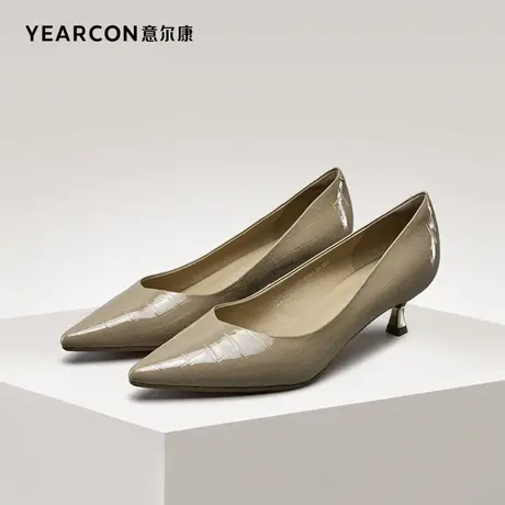 意尔康女鞋官方旗舰店单鞋女细跟尖头舒适浅口工作鞋断码outlets商品大图