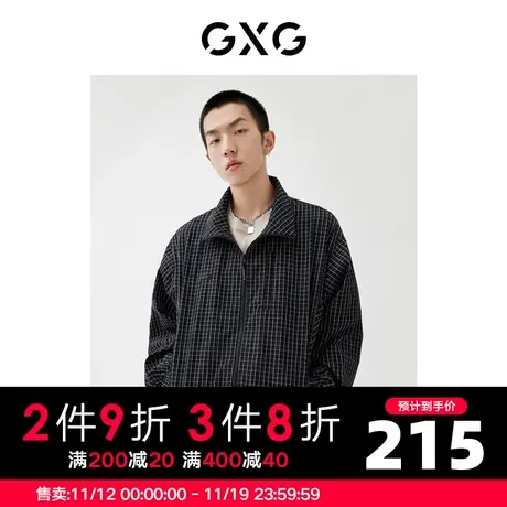 GXG男装 2022年春季新品商场同款浪漫格调系列立领夹克外套图片