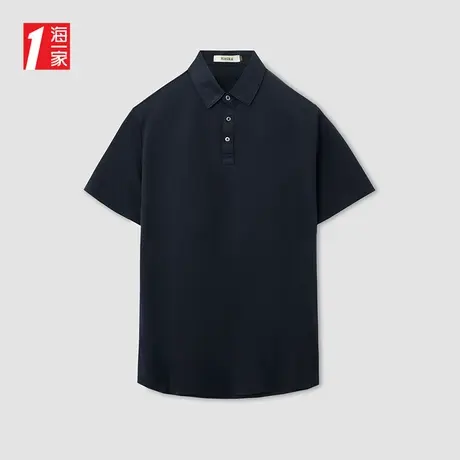 海一家经典翻领POLO衫2025夏季新款简约大气青年男士短袖POLO衫图片