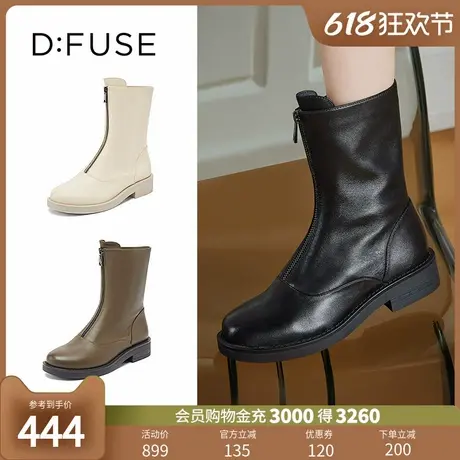 DFuse迪芙斯秋冬羊皮鬼帝靴机车马丁靴短靴DF24116906图片