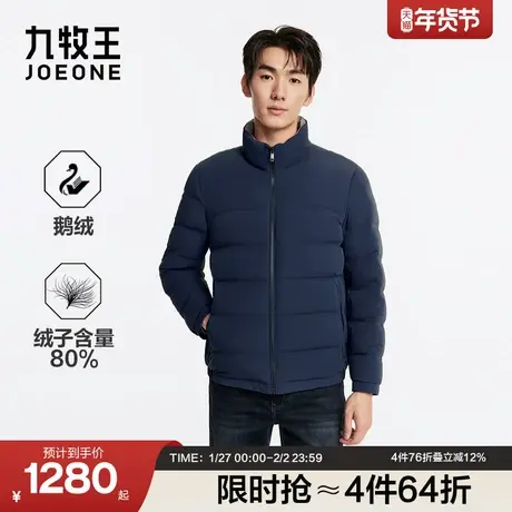 【鹅绒】九牧王男士2025冬季新款气凝胶立领男款羽绒服修身外套商品大图