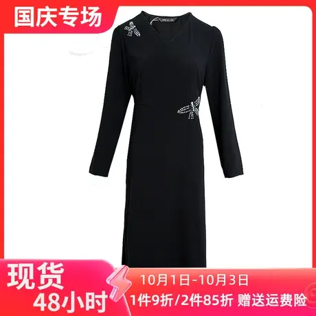 爱朴(直播专享）大码女装胖MM新款时尚气质优雅简约显瘦连衣裙图片