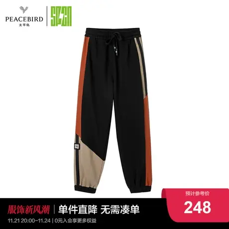 太平鸟SPCN系列2023新款撞色拼接束脚休闲裤ASGBC3509图片