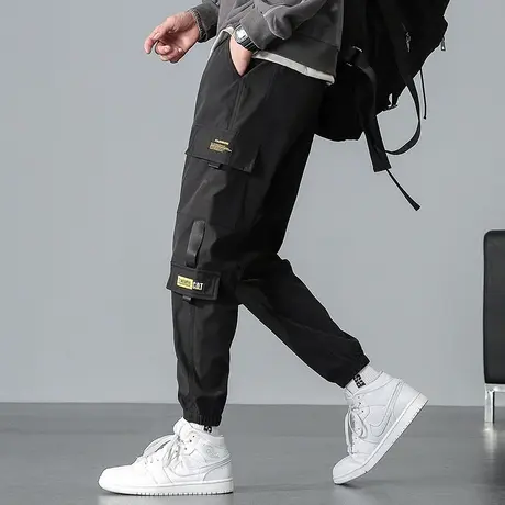 男士工装裤潮牌春季休闲束脚长裤春秋款韩版潮流运动裤子小脚卫裤商品大图