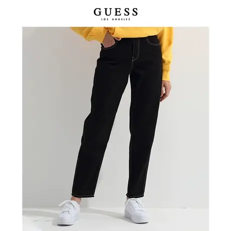 【38上新季】GUESS经典极简通勤休闲ins百搭潮流小直筒牛仔裤长裤商品大图