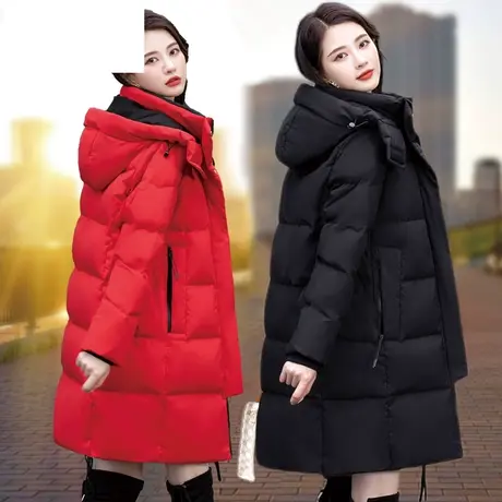 恋上17号羽绒服女士中长款2022新款冬季爆款时尚加厚保暖白鸭绒外商品大图