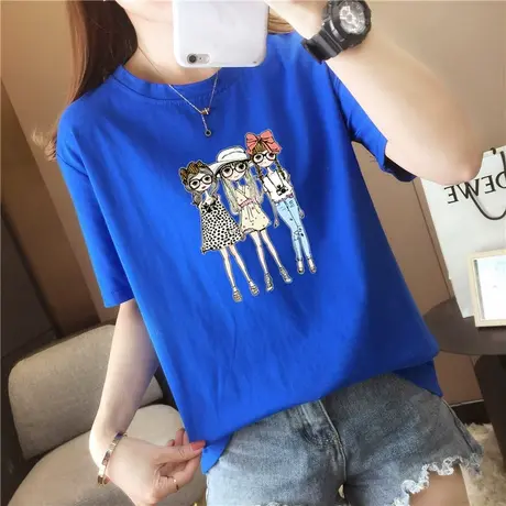 白色t恤女纯棉短袖ins2024年新款夏季设计感小众潮牌欧美复古半袖商品大图