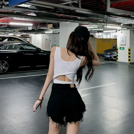 白色小吊带背心女内搭设计感小众美背网红2024打底衫上衣外穿夏商品大图