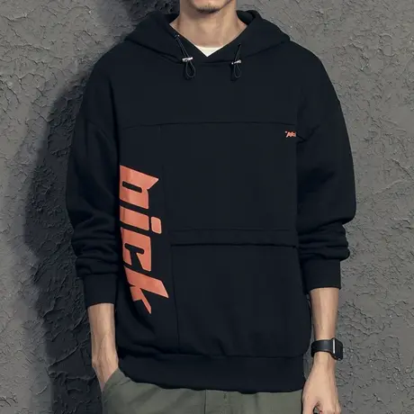 奕飏ins超火潮流连帽卫衣男 2019新款秋季宽松街头风男生秋装上衣商品大图