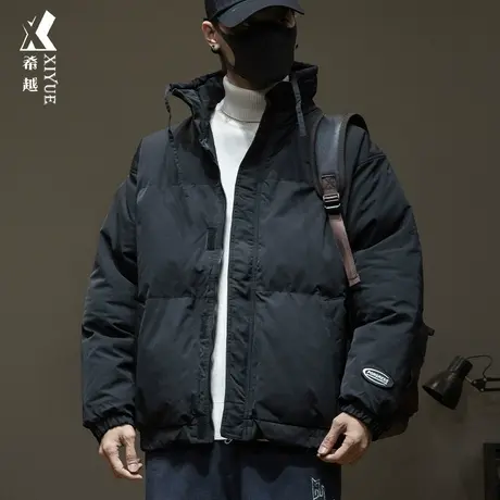 希越立领面包服棉衣男冬季2023新款夹棉加厚宽松大码胖子男士外套商品大图