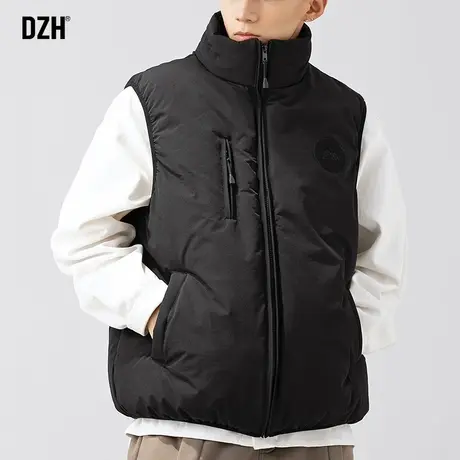 男士黑色马甲新款2023爆款棉服马夹背心立领棉衣男冬季加厚外套潮商品大图