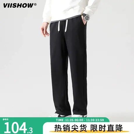 VIISHOW卫裤男秋冬韩版潮流时尚休闲裤直筒阔腿裤宽松百搭运动裤商品大图