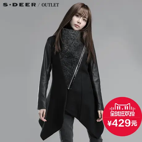 【新品】sdeer圣迪奥专柜正品女装斜襟不对称摆外套S14481730图片