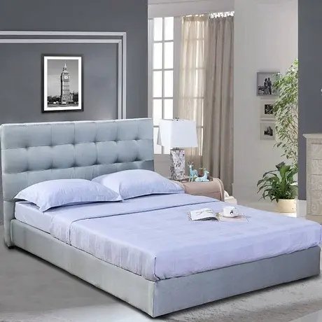 【1999元秒杀】富安娜家具布艺软床1.8米现代简约可拆洗双人床商品大图