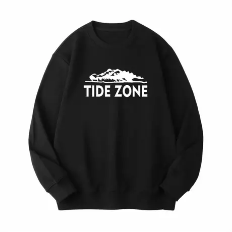 Ohlyah2023秋新款鳄鱼TIDEZONE卫衣男大码圆领加肥加大胖子长袖商品大图