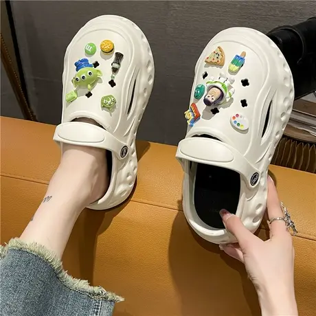 包头拖鞋女款夏季外穿厚底踩屎感沙滩洞洞凉鞋爆款运动防滑花园鞋商品大图