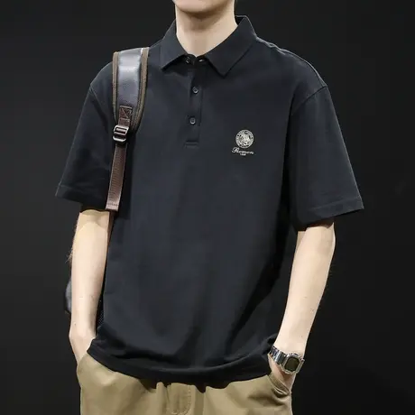 高端polo衫男短袖t恤男士夏季宽松大码潮牌2024新款男款体恤男装商品大图