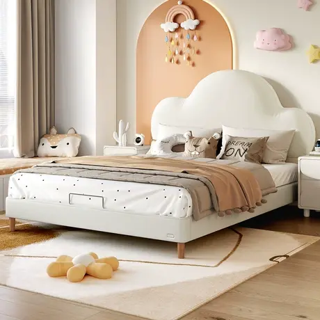 全友家居云朵儿童床公主床女孩卧室1米5男孩床儿童房小孩床116022图片