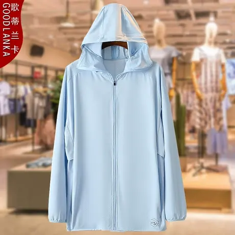 加肥加大码夏季防晒服外套新款中年妈妈防紫外线薄款透气防晒衣女商品大图