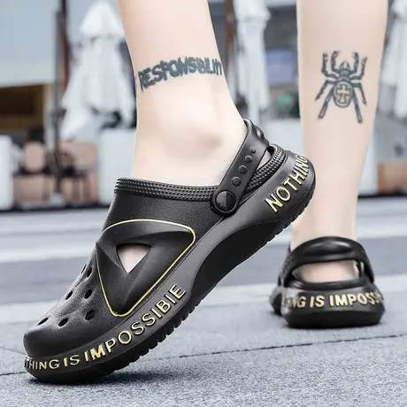 雨鞋水鞋男款软底软面厨房防滑鞋舒适透气胶鞋情侣休闲户外钓鱼鞋商品大图