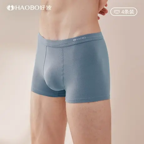 好波男士内裤大码宽松平角短裤聚乳酸抗菌裆透气棉质男式四角内裤商品大图