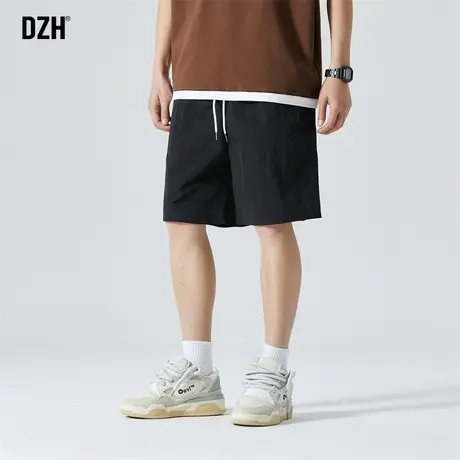 男士黑色冰丝短裤男款夏季薄款运动裤子2023年新款美式篮球五分裤商品大图