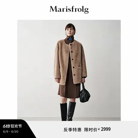 【艺术时装大衣】Marisfrolg玛丝菲尔年冬环保皮草外套图片