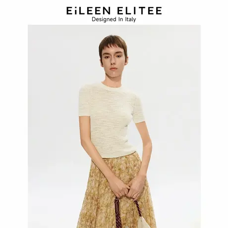 朗姿欧洲EiLEEN ELITEE2025年夏季新款修身针织打底衫内搭针织衫图片
