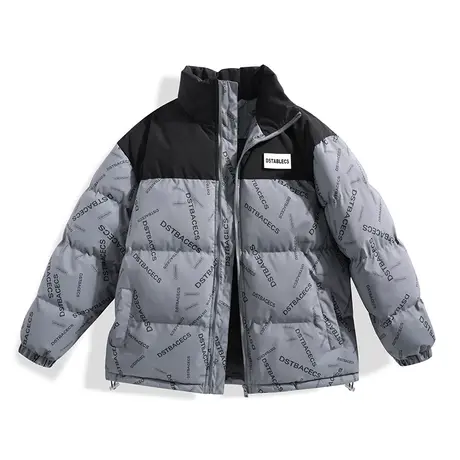 NASA联名棉衣男冬季新款学生运动加厚绒大码棉袄立领潮牌羽绒棉服商品大图