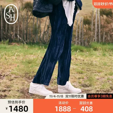 ASH女装2023秋冬新款时尚休闲直筒裤西装裤潮流长裤图片