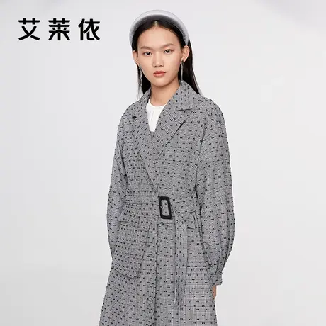 艾莱依商场同款风衣女2022年新款春休闲小个子chic中长款外套4.24商品大图