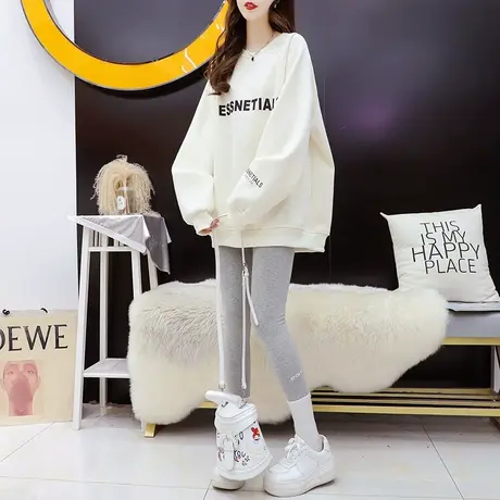 加绒加厚卫衣外套女2024新款春季爆款宽松慵懒风洋气网红百搭上衣商品大图