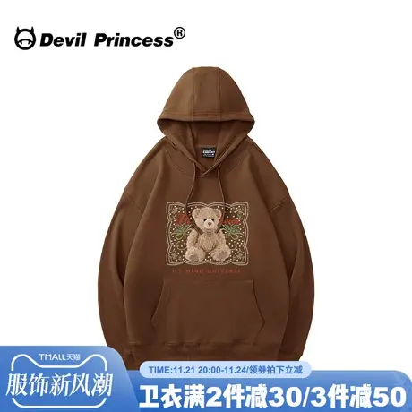 chic可爱风通勤百搭咖啡色卫衣女下衣失踪宽松大版早秋薄款上衣潮图片