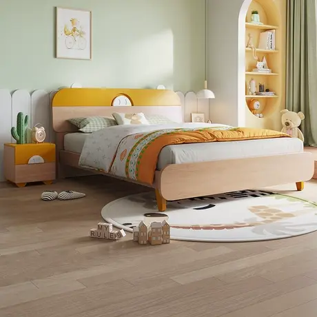 【门店】全友家居儿童床青少年单人床加宽小猪卧室床学生床121320图片