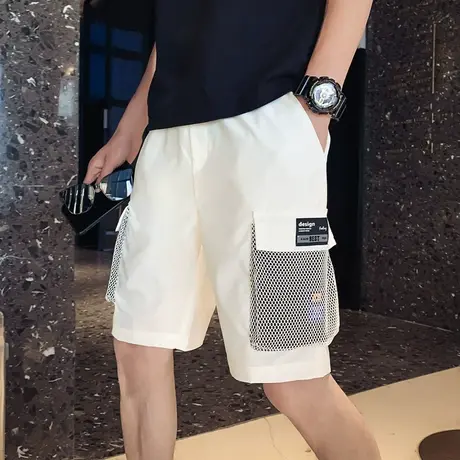 夏季男士短裤五分裤中裤大裤衩宽松休闲潮流运动纯色百搭个性ins商品大图