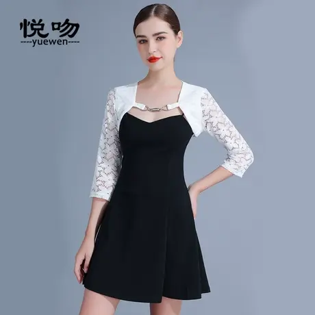 蕾丝小坎肩女夏短款开衫配裙子的外搭七分袖薄款小披肩百搭短外套图片