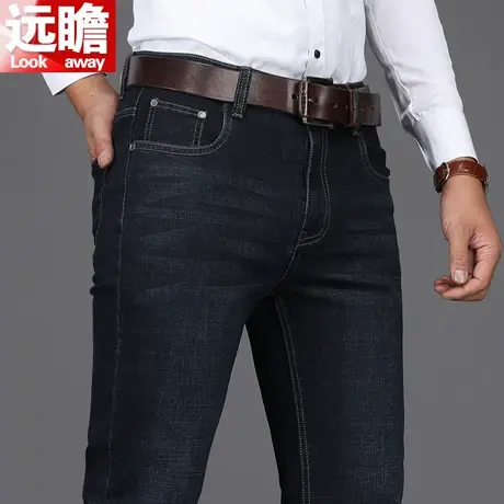 2023新款牛仔裤男冬季直筒宽松长裤加绒加厚秋冬保暖休闲男士裤子商品大图