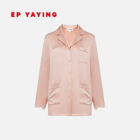 EP YAYING雅莹女装 香氛真丝刺绣蕾丝长袖睡衣 2024春装新款AS01A商品大图