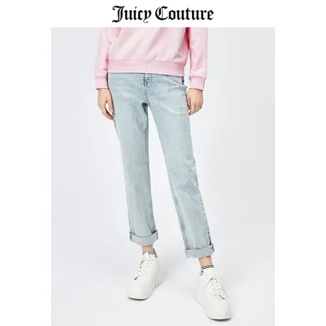 Juicy Couture橘滋牛仔裤女春季新款时尚水洗直筒阔腿宽松休闲裤商品大图