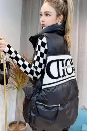 立领羽绒棉马甲女2021冬季新款宽松时尚休闲百搭背心坎肩马夹外套图片