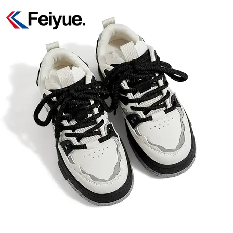 feiyue/飞跃厚底拼色板鞋2024春季新款时尚增高女鞋舒适休闲鞋981图片