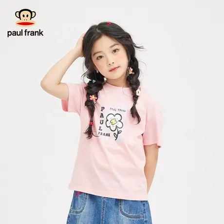 大嘴猴童装女童短袖t恤2023年夏季新品半袖中大儿童纯棉上衣体恤商品大图