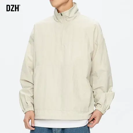 男士半拉链外套男春秋季潮流宽松百搭休闲衣服男装2023新款训练服图片